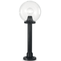 CLASSIC GLOBE Bedlampe i resin og glas H82 cm 1 x E27 - Sort/Hvid