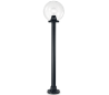 CLASSIC GLOBE Bedlampe i resin og plast H130 cm 1 x E27 - Sort/Klar