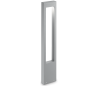 VEGA Bedlampe i aluminium og glas H80 cm 1 x G9 - Grå/Klar