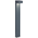 SIRIO Bedlampe i aluminium og glas H60 cm 2 x G9 - Antracit/Klar