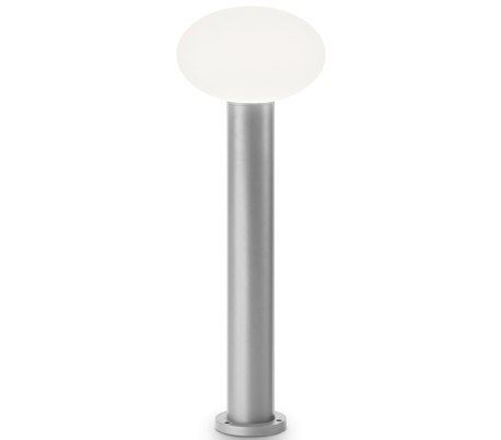 Billede af ARMONY Bedlampe i aluminium og plast H78 cm 1 x E27 - Grå/Hvid