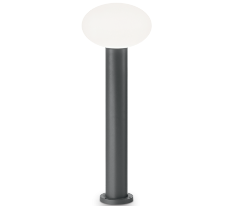 ARMONY Bedlampe i aluminium og plast H78 cm 1 x E27 - Grå/Hvid