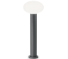 ARMONY Bedlampe i aluminium og plast H78 cm 1 x E27 - Antracit/Hvid