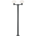 ARMONY Dobbelt Bedlampe i aluminium og plast H215 cm 2 x E27 - Grå/Hvid
