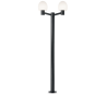 CONCERTO Dobbelt Bedlampe i aluminium og plast H220,5 cm 2 x E27 - Sort/Hvid