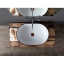 Tinozza håndvask i keramik 58,5 x 40 cm - Kobber