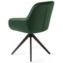 2 x Tara Spisebordsstole H84 cm velour - Sort/Junglegrøn