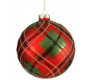 Julekugle i glas Ø15 cm - Grøn