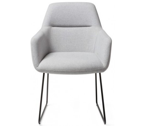 Se 2 x Kinko Spisebordsstole H84 cm polyester - Sort/Grå hos Lepong.dk