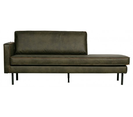 Daybed sofa i kunstlæder B203 cm - Elefantgrå