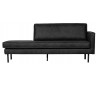Rodeo daybed sofa i læder B203 cm - Vintage sort