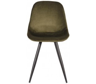 Spisebordsstol velour grøn 2