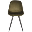 Capri spisebordsstol i velour H88 cm - Sort
