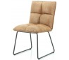 2 x Spisebordsstole i polyester og metal H89 x B49 x D60 cm - Cognac