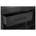 Industrielt konsolbord i aluminium H85 x B117 x D40 cm - Rå sort