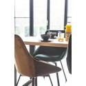 Belle spisebordsstol i velour og metal H87 cm - Okker